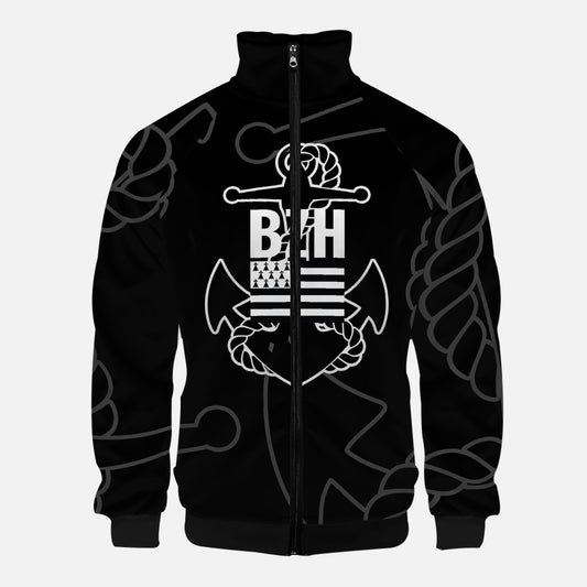 Sweat BZH ancre zip col montant