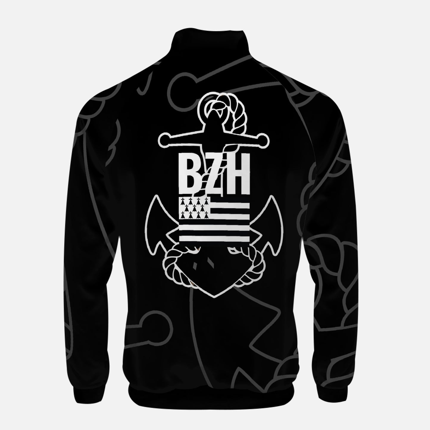 Sweat BZH ancre zip col montant