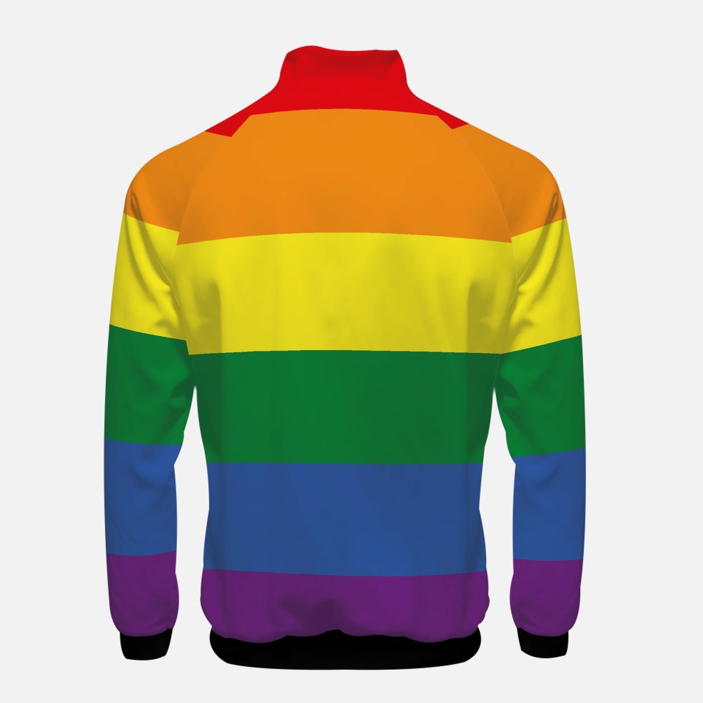 Sweat Rainbow flag zip col montant