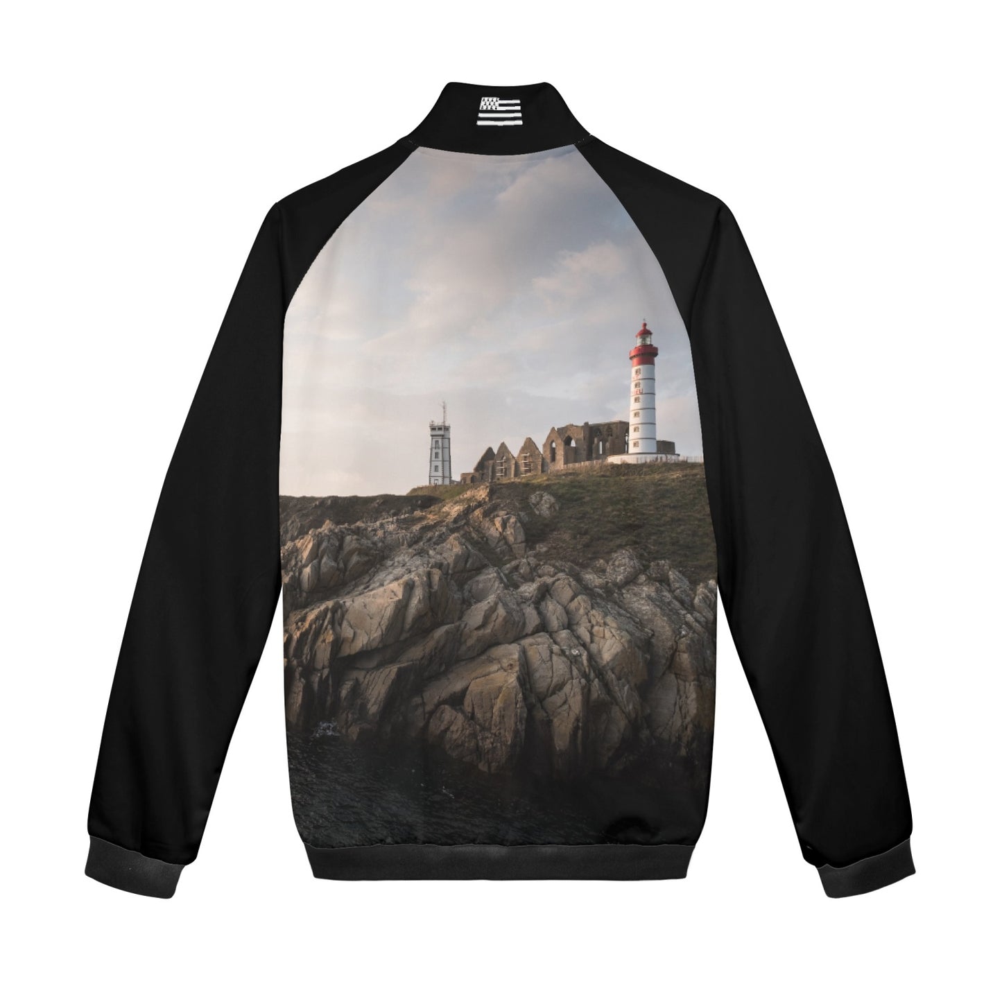 Sweat Bretagne paysage zip col montant