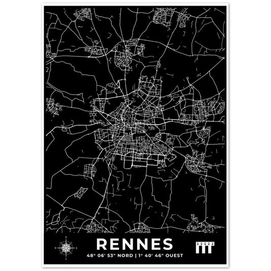 Rennes Poster en papier mat premium