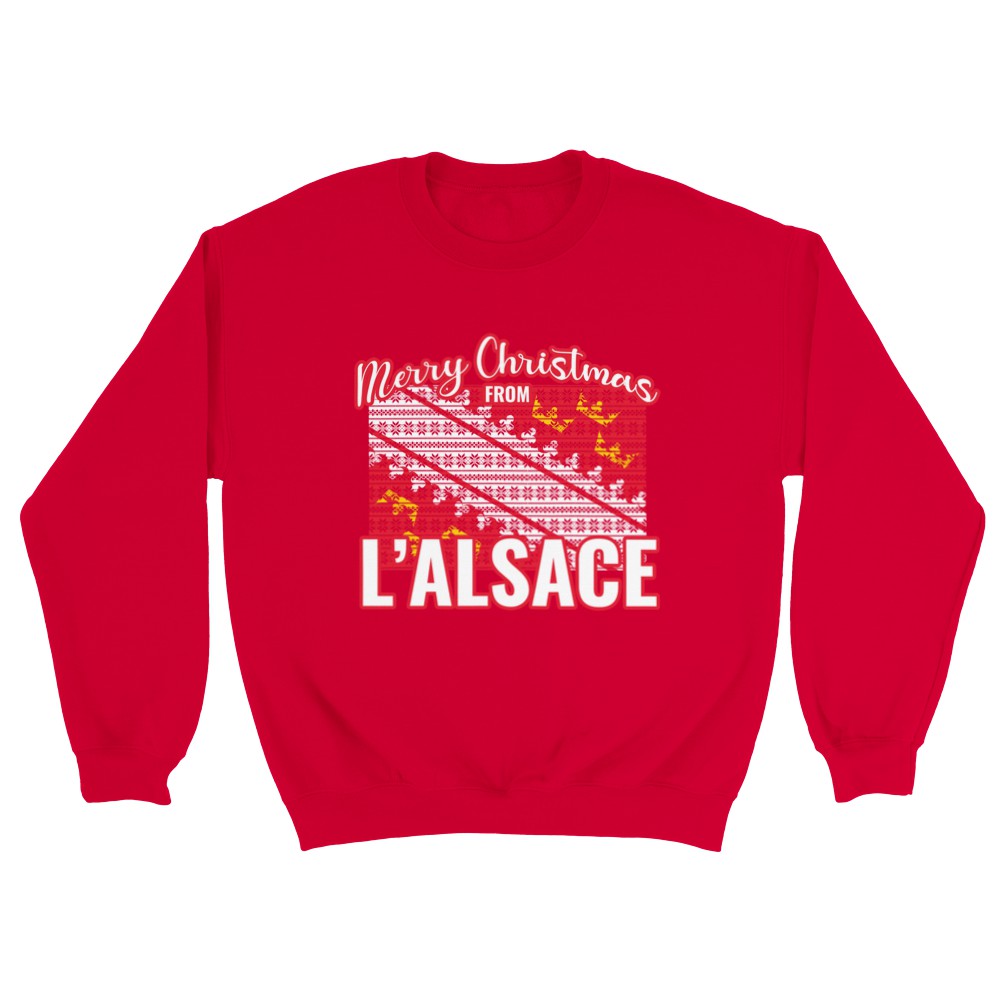 Sweat de Noël Alsace - PERSONNALISABLE