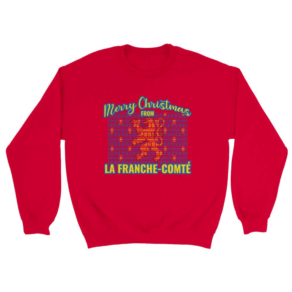 Sweat de Noël Franche-Comté - PERSONNALISABLE