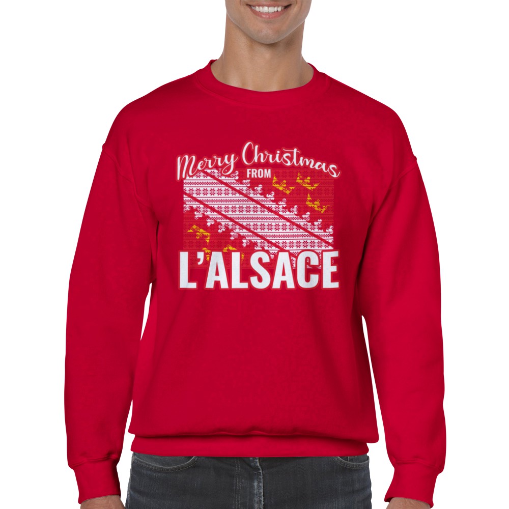 Sweat de Noël Alsace - PERSONNALISABLE